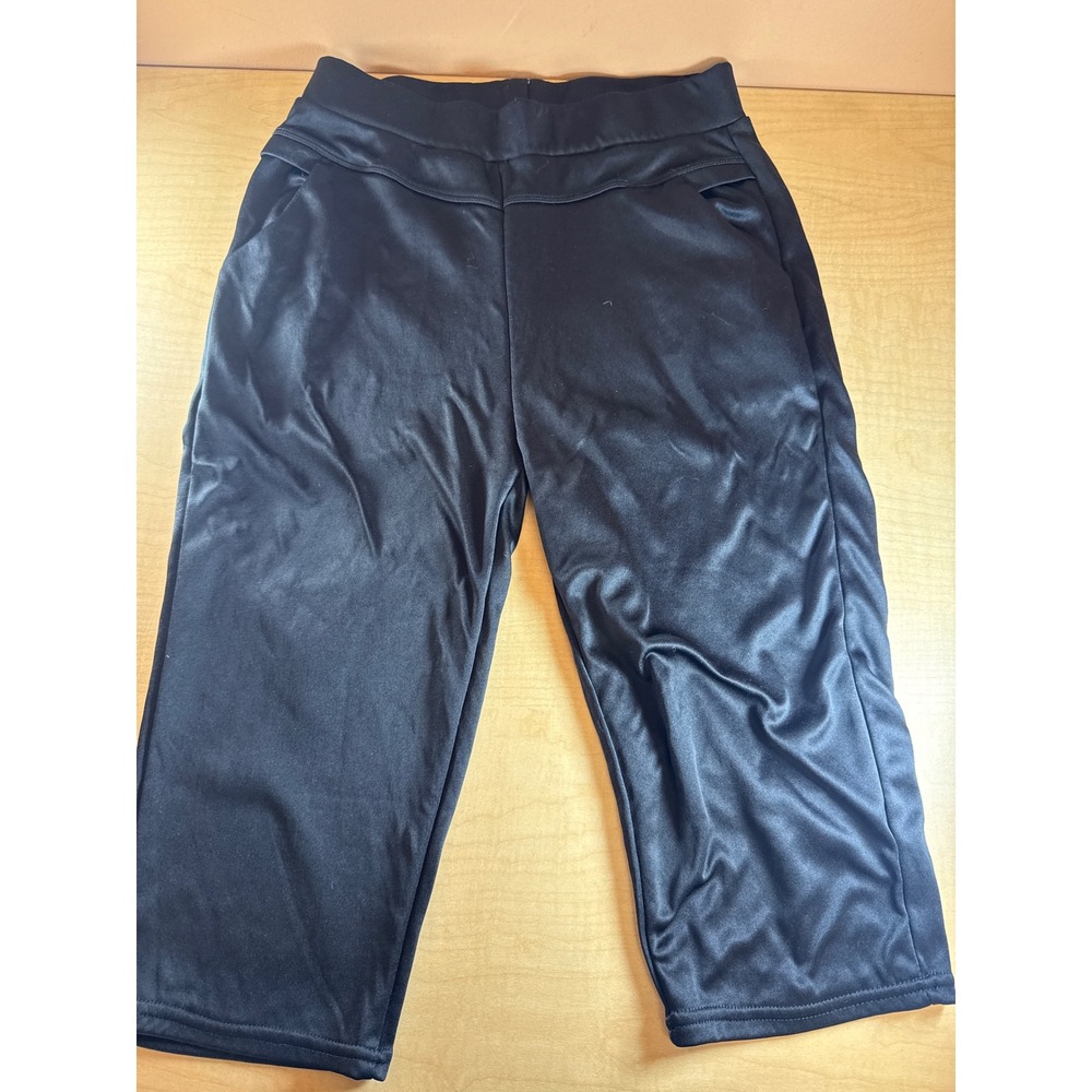 Unbranded‎ Kids Black Athletic Capri Pants Cropped Leggings with Pockets 6XL